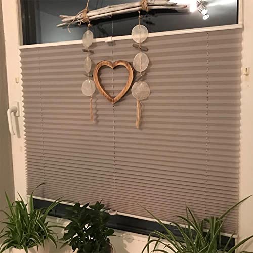 Buseu Plissee Klemmfix ohne Bohren 45x150cm Anthrazit Plisseerollo – Ansicht 6
