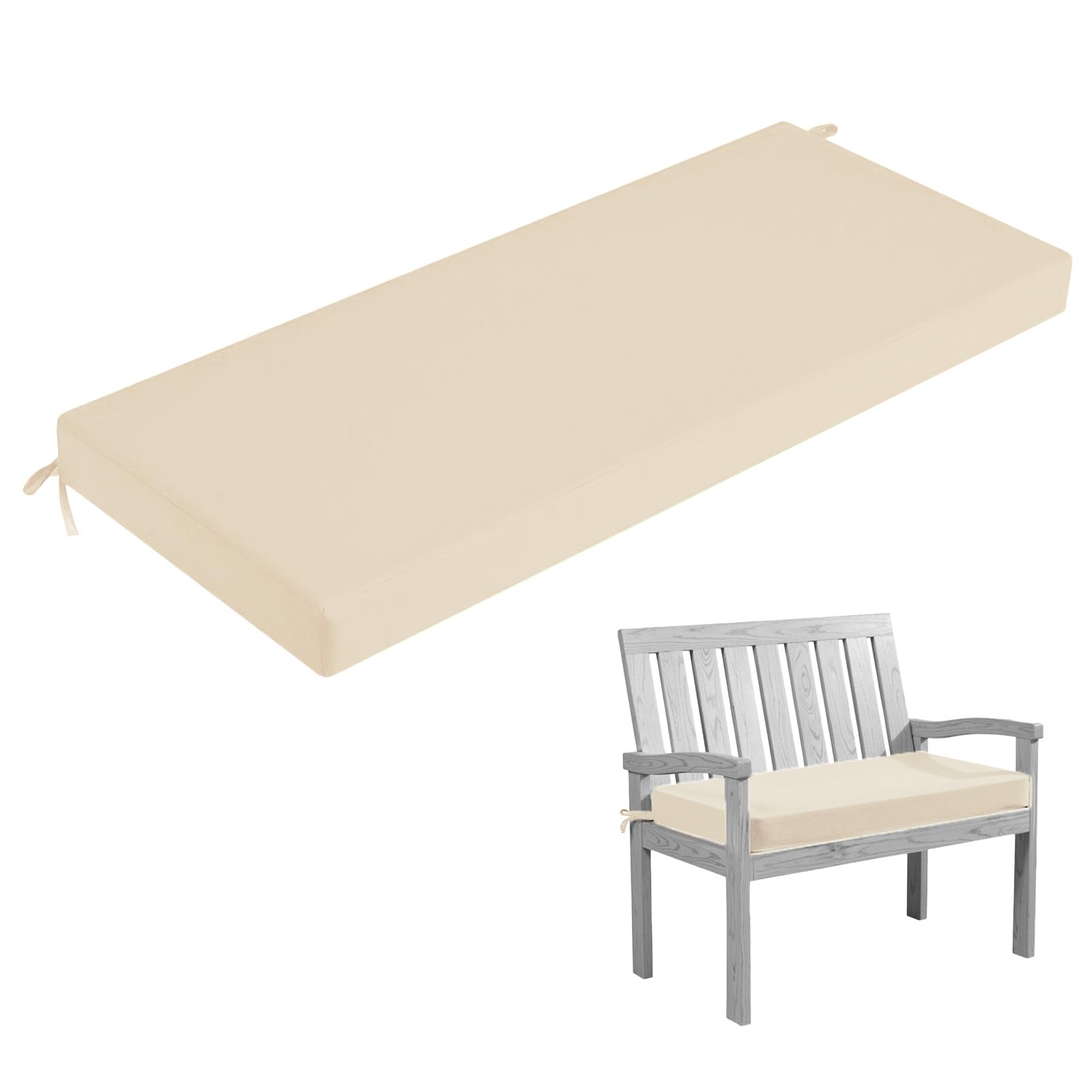 Coussin de siège pour banc de jardin Outdoorfor 160x40x3cm lavable