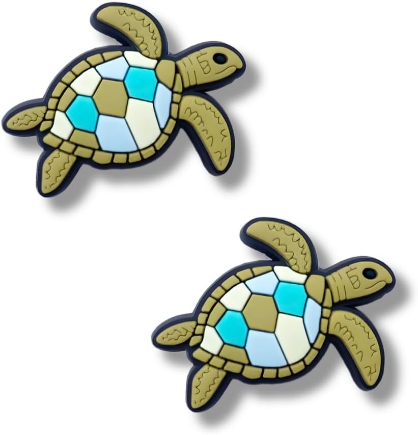 Animal 1 Shoe Charms - Cute Animal 1 Decoration Charms Gift for Boys Kids Teens and Adults - Set of 3 (Sea Turtle 1)