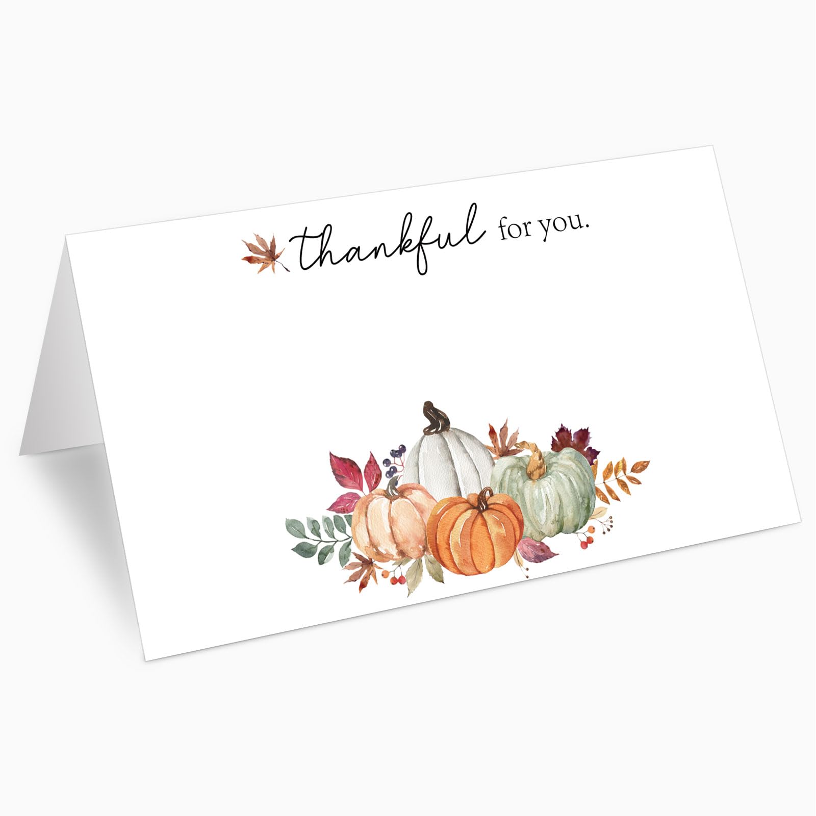 JarThenaAMCS 50 Stück Thanksgiving-Tischzelt-Platzkarten, Dankbarer Kürbis, Gästesitzkarten, Name, Escort-Karte, gefaltete Sitzzuweisung, Beschriftungsetikett für Hochzeit, Babyparty, Geburtstagsparty