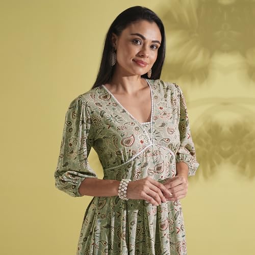 Image of Globus Women Ethnic Dress (GS574412 Pink XS)