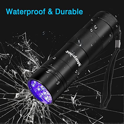 Morpilot Blacklight Flashlights Uv Flashlight: 12 Led 395Nm 4 Pcs Black Light Flashlight Mini, Pet Urine Detector Light For Dog/Cat, Dry Stains, Resin Curing, Bed Bug #TOP5
