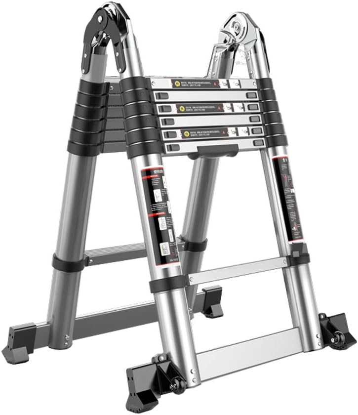 3.2M Multi-Function Extension Ladder Portable Aluminum Alloy Extension Ladder Trapezoidal Maximum Load 150KG (Size : 5.6m)