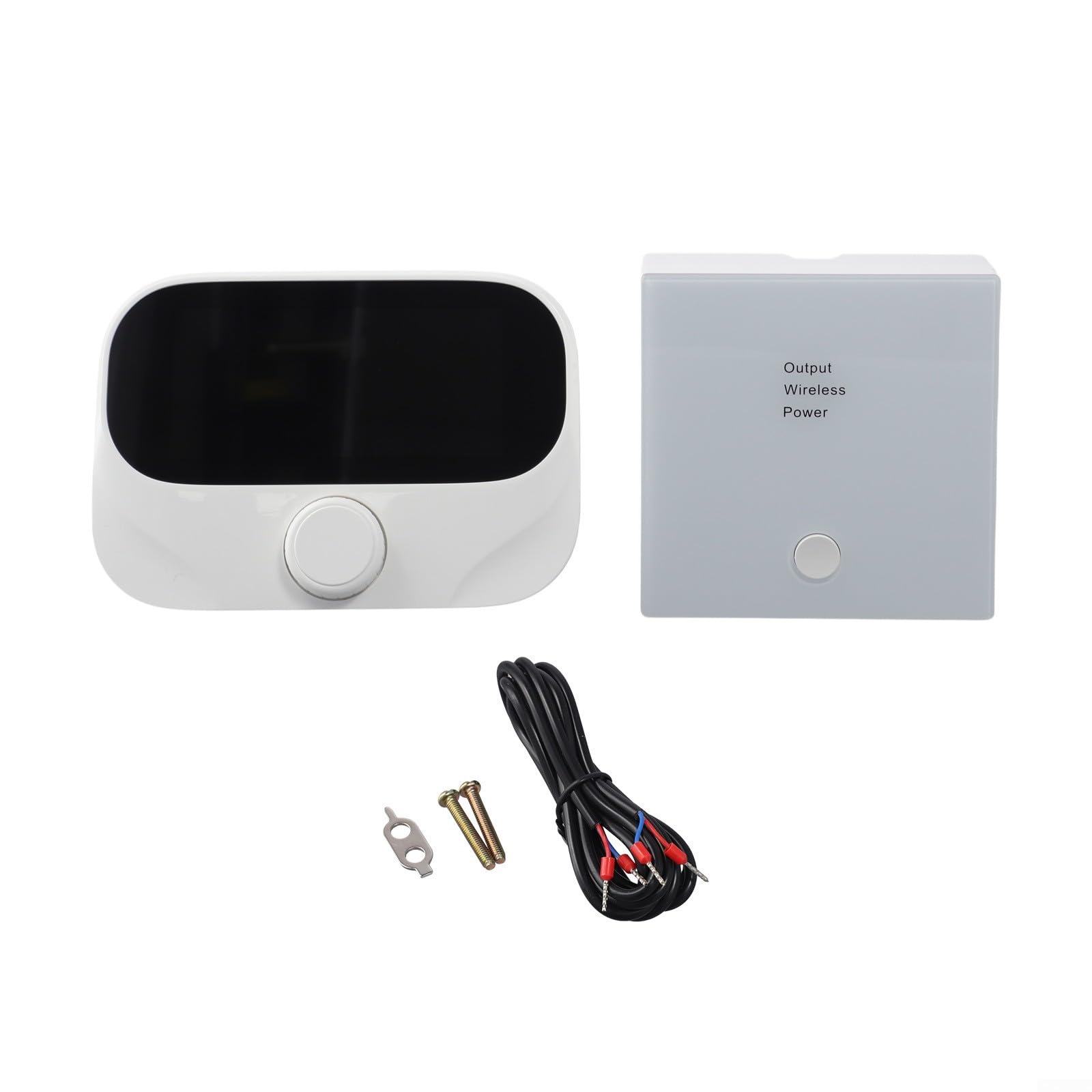Termostato de caldera RF con receptor, control remoto de aplicación inteligente, controlador inalámbrico no programable de temperatura ambiente, pantalla grande, ajuste giratorio (WiTH3-WIFI)