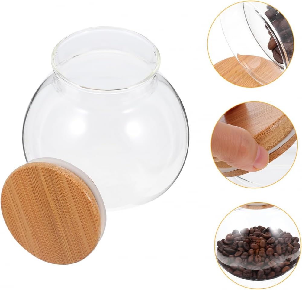 Luftdichte Glasdose Lebensmittelgläser mit Deckel Konserven Mahlzeiten Kaffeebohnen Behälter Teedose Müslibehälter Kanister Kaffeebohnenhalter Getrocknete Lebensmittel Gläser Vorratsbehälter