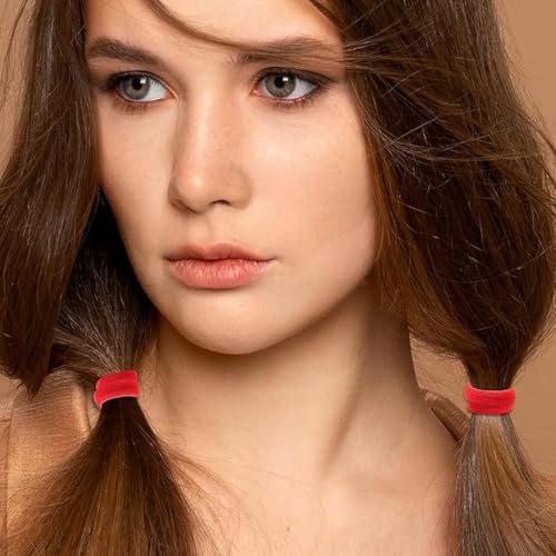 Image of GITGRNTH Soft Cotton Hair Ties for Women - No Damage Elastic Hair Bands - Durable Rubber Band for Women - Ideal Ponytail Holders - Comfortable Hair Accessories - Gentle on All Hair Types - Perfect for Thick and Thin Hair - Scrunches for Women - Kids Hair Rubber Band