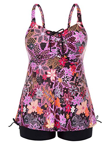 Hanna Nikole Maillot de Bain 2 pièces pour Femme Imprimé Cachemire - - 20W Cover