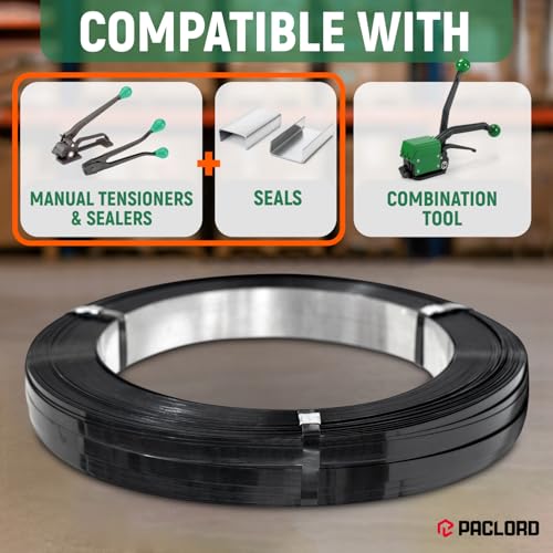 Paclord 3/4" x 300' Heavy-Duty Steel Strapping in Portable Self-Dispensed Box, 0.020" Thick, 1790 Lbs Break Strength - Pallet Steel Banding with Superior Cut-Resistance - Approved for UPS Shipping by Paclord - Image 6