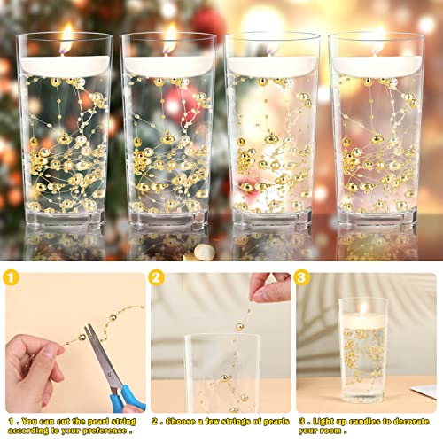 Perles flottantes pour bougies et centres de table de mariage chic et féerique - 6