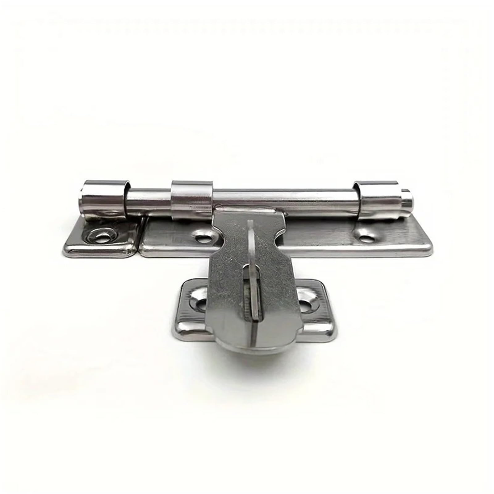 Set di 5 serrature for porta in acciaio inox con chiavistello e lucchetto, spazzolato Per Porta