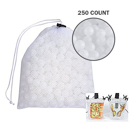 Locisne Sous Vide Cooking Balls BPA Free 20mm 250 Balls with Mesh Drying