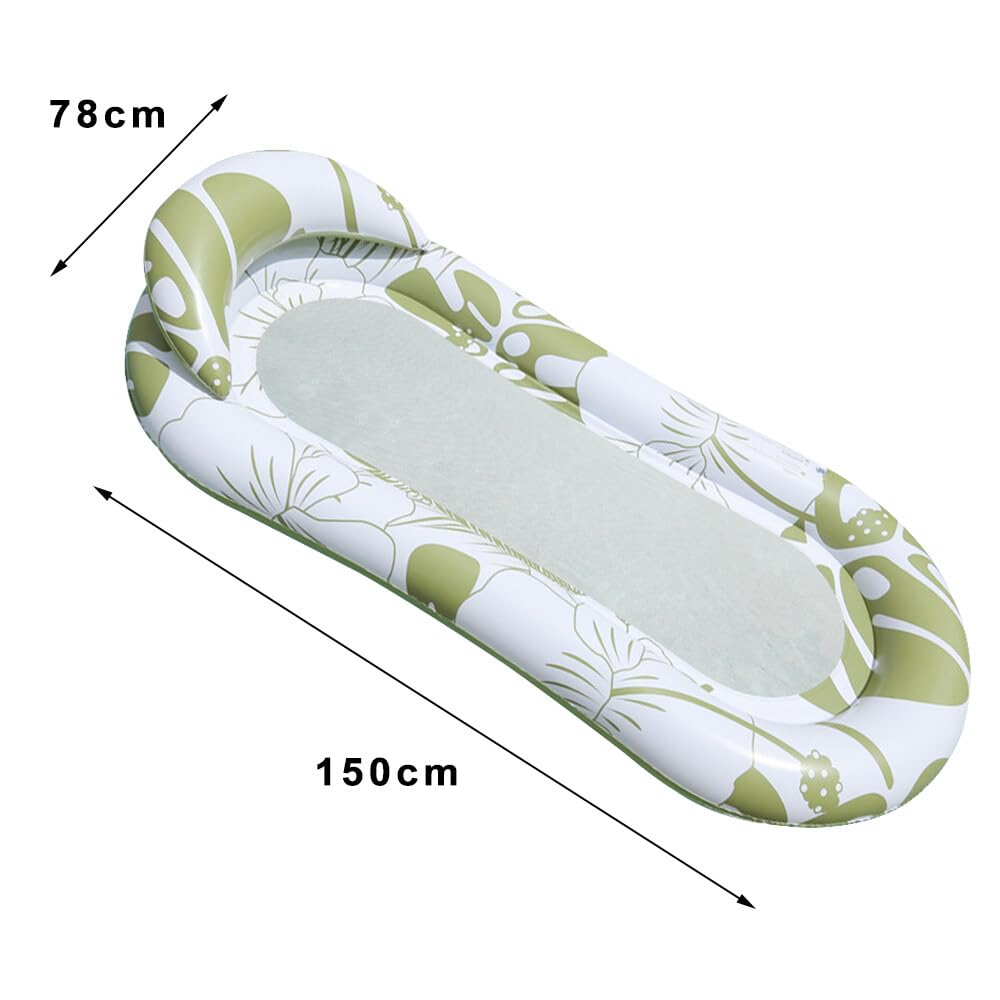 Jadin Pool Inflatables, Pool Inflatables for Adults Relax Swimming Pool Lounger with Headrest - Image 3