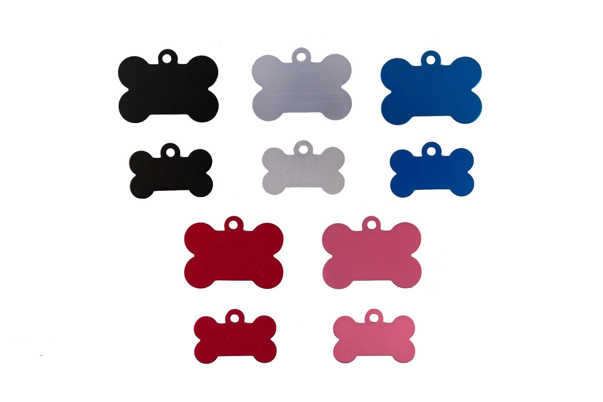 Personalized Cat Dog ID Pet Tag Metal, Front/Back Engraving, Bone Shape, 2 Sizes Large Small, 5 Colors, Pet Cat Dog Name Phone Number Tag