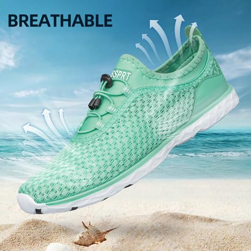 Image of DOUSSPRT Women's Water Shoes Quick Dry for Beach Swim Pool Fishing | Adult Breathable Summer Walk Aqua Sandals for River Athletic Boating Kayaking Diving Sport