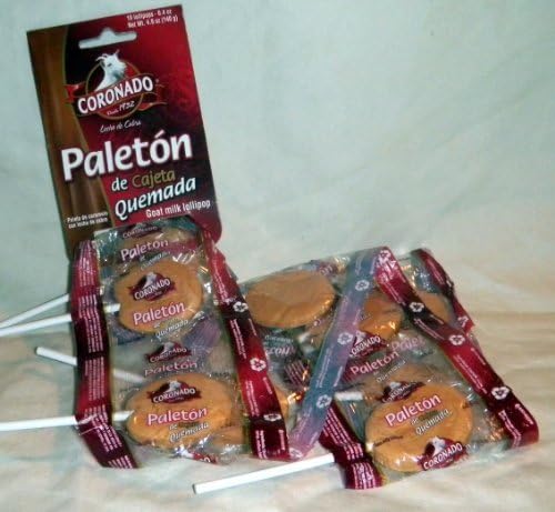 Coronado Paleton De Cajeta Quemada Mexican Goat Milk Candy Lollipops 10 Pcs by N/A [Foods]