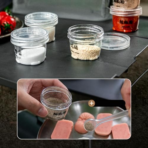 Recipiente para temperos de viagem, frascos para temperos | Recipiente de armazenamento de sal para
