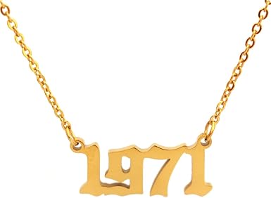 18K Gold Plated Birth Year Necklace 