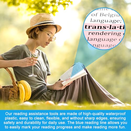 24Pcs Guided Reading Strips Set, 4 Styles Highlight Overlay Reading Tracker, Colored Readin-g Strips Bookmark Tools for Teacher Students Educational Classroom Supplies(Color:Multi) - Image 6