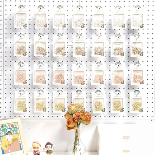 HUHOLE 50-Pack Silver Pegboard Hooks 4 Inch, Heavy Duty Matte Finish Metal Peg Board Hangers, Fits 1/8" & 1/4" Boards, Rust-Resistant Organizer for Garage, Shop, Workbench & Retail Display by HUHOLE - Image 6
