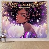 SARA NELL Tapestry African American Sexy Women Lady Tapestries Wall Art Hippie Bedroom Living Room Dorm Wall Hanging Throw Tablecloth Bedspread(50