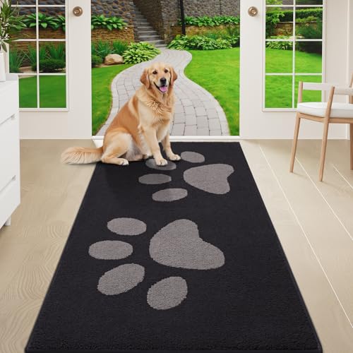 Buganda Dog Door Mat for Muddy Paws 59x24, Absorbent Doormat for Inside