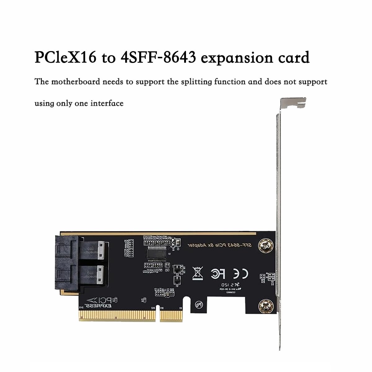 Karta rozszerzeń PCIe 3.0 x16 do U.2 (SFF-8643) NVMe – adapter 4/2/1 do dysków SSD U.2, kompatybilny z gniazdami PCIe x8/x16 (2 porty)
