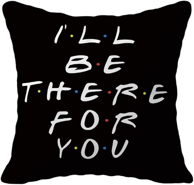 MZQSIY 18x18 inch Black Sofa Polyester Home Decor Friends TV Show Cushion Cover Pillow Covers Pillow Cases (14)
