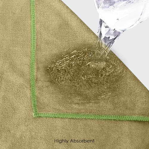 Image of HOUSSE Premium Hand Towel | Microfiber | Super Soft & Quick Dry | Home, Gym, Yoga, Fitness & Weight Lifting | Ultra Absorbent | 550GSM, 60x40cm [2-Pack] (Plantation)