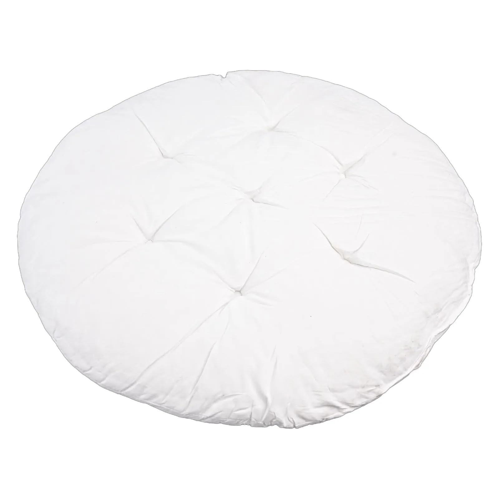 Bflcwstd White Egg Chair Cushion Hanging Basket Chair Cushion, Round Egg For Rocking Kitchen 50X50cm Home Supplies(White)