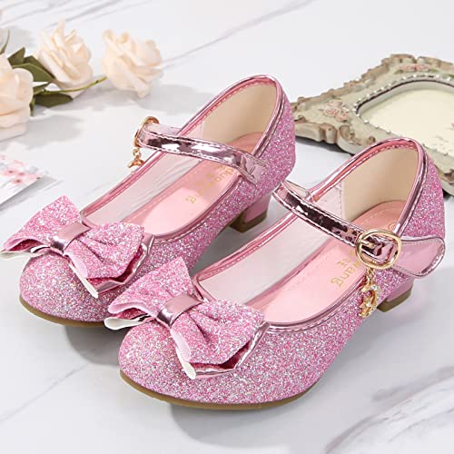 Girls Sandals Princess Shoes Fish Mouth Open Toe Flower Shoes Hollow Flower Shoes Sandals Soft Sandals for Girls Size 4 (Pink, 35)2