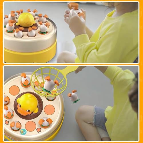 Image of Duck Catching Game Electric Jumping Duck Toy Interaction Rotating Board Game|Baby | Toys for Baby | Developmental Baby Toys|1 Set Rotating Bouncing Board Game