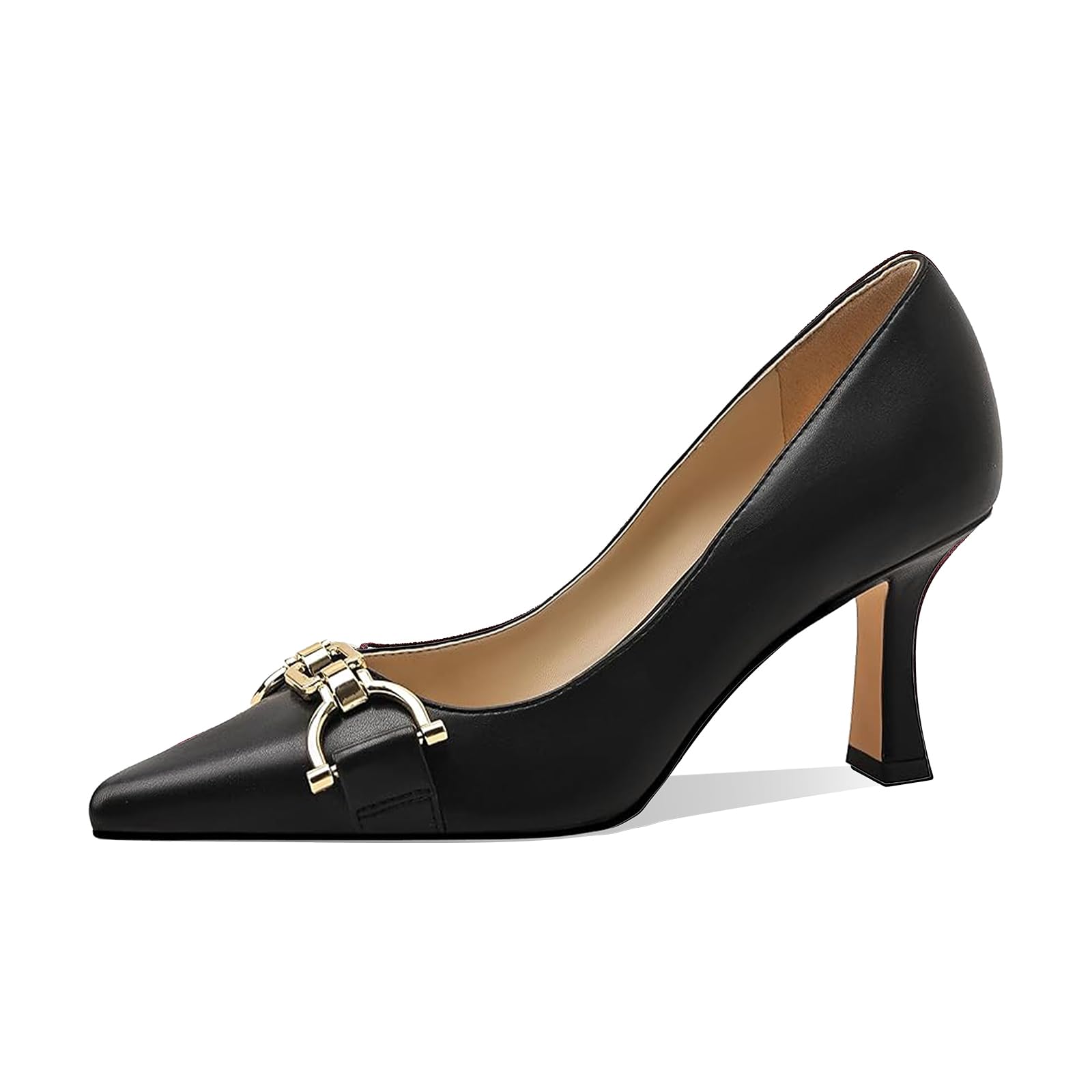 MOTIMODEN Women's Closed Toe High Heels Dress Pointed Toe Wedding Pump Shoes Prom Bridal Work Office Pumps for Women