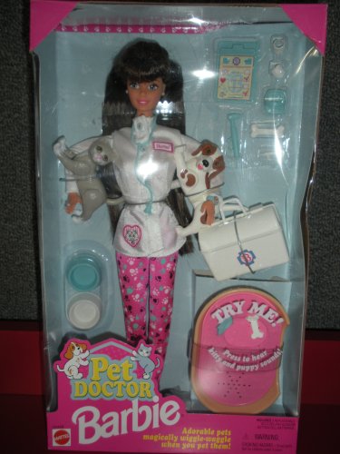 Muñeca Barbie Pet Doctor Morena miniatura 1