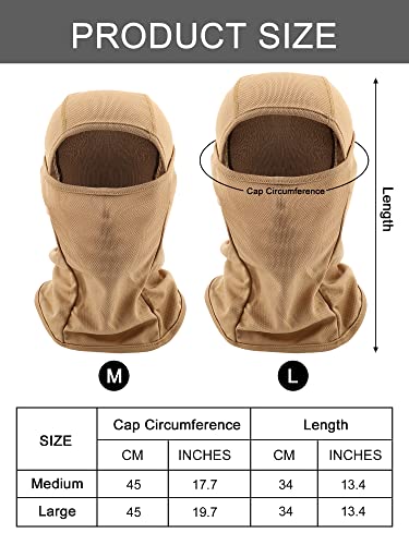 6 Pieces Balaclava Face Mask Motorcycle Windproof Camouflage Fishing Face Cover Winter Ski Mask (Grey, Black, Dark Green, Mixed Green, Yellow, Khaki) #TOP2
