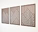 ZellCreative Wood Wall Art Mountains Set of 3 Geometric Wood Decor Panels