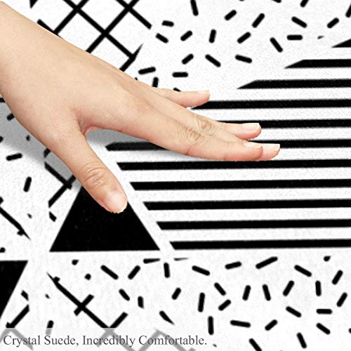 Round Area Rug Linear Triangle Rug Non-Slip Backing For Living Room Bedroom Study Children Playroom Modern Art Home Decor 5.2' #TOP4