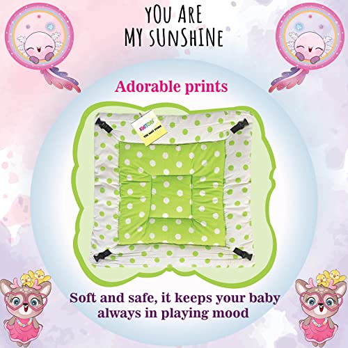 Image of Kwitchy Baby Bedding Set New Born Baby Bed | Mattress | Mosquito Net | Play Gym | Playmats | Floor Gym | Cotton | Infants | Gift Pack | Bed with Hanging Toys (0-6 Months) Green