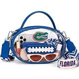 Florida Gators Clear Football Purse for Women, Stadium Crossbody Clear Bag with Adjustable Shoulder Straps, Sports Transparent Football Purse Gift for Game Day | NC-HB-UF-029-BL