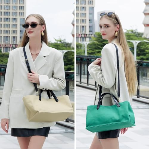 Travistar Large Tote Bag for Women - Canvas Work Bags Crossbody Handbags Shoulder Top Handle Purse 2Pcs with Detachable Strap2