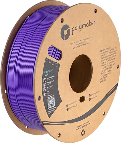 Image of Polymaker ASA Filament 1.75mm Purple, 1kg ASA 3D Printing Filament, Heat & Weather Resistant - ASA 3D Printer Filament Perfect for Printing Outdoor Functional Parts