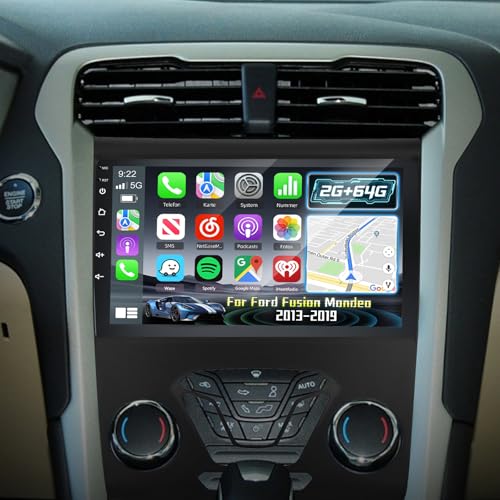 Radio con pantalla táctil 9 pulg para Ford Fusion 2013-2019 miniatura 1