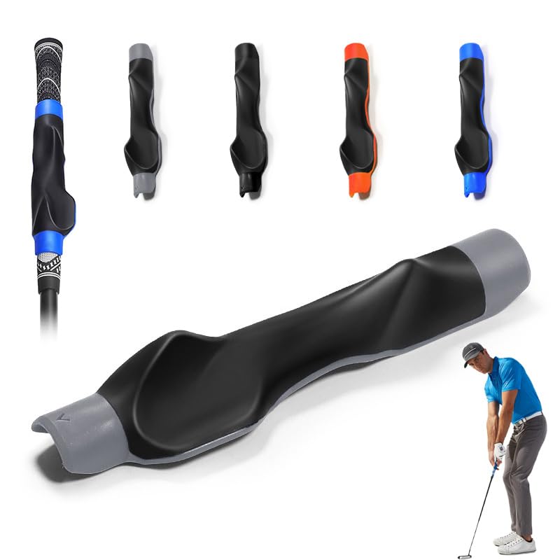 DR.AF Golf Grip Training Aid, Two Hand Position Corrector for Swing Skill Development, Fix Grip Posture & Build Muscle Memory for Golf Practice, Compatible with Standard Clubs