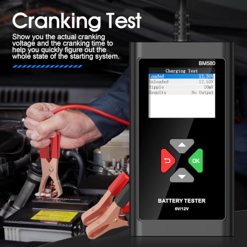 Image of BM560 6V 12V Car Battery Tester, 100-2000 CCA Voltage Tester 2Ah-220Ah Digital Auto Battery Analyzer Internal Resistance Tester Automotive Alternator for Cars /Trucks /Motorcycles /Boats