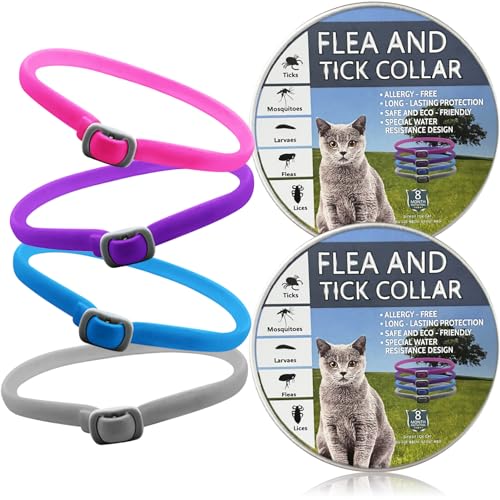 Cat Repellent Treatment, 3PCS Adjustable Cat Collars Built-in Pant-Based Formula Collar for Cats Repellent