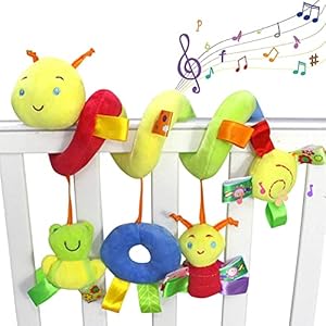 Synchain Babyzitje speelgoed, activity spiraal kinderwagen speelgoed, 0-12 maanden baby jongen meisjes activiteit…