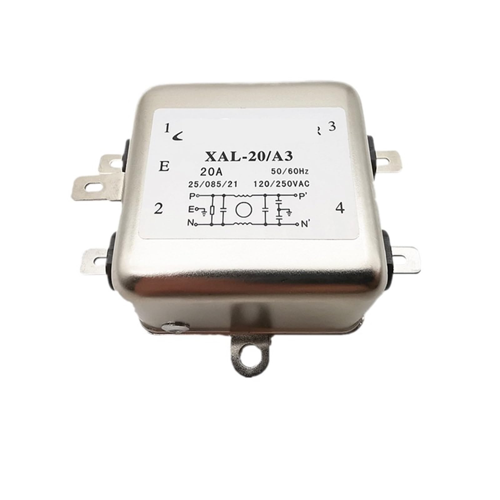 Filtro de potencia antiinterferencias monofásico XAL-10/A3 220V 10A 20A