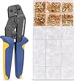 haisstronica Crimping Tool Set AWG 22-16 With 600PCS Female Male Spade Connectors and Insulated...