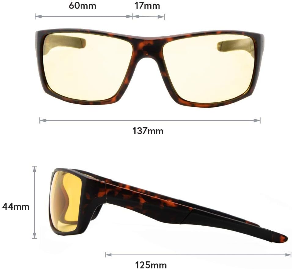 VITENZI Night Vision Glasses for Men and Women Anti Glare Safety For Night Day Driving HD Yellow Tinted Sunglasses Palermo