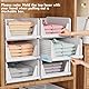SNSLXH 5 Pack Stapelbar Schrank Kleiderschrank Organizer, Multifunktionale & Faltbare Schrank Organizer für Bad Küche Kleiderschrank Lagerung, Platzsparende Schrank Schublade aufbewahrungsbox, Weiß