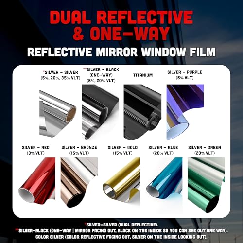 Vinilo Reflectivo para Ventanas, Plata-Negro 5%, 60 in x 100 ft miniatura 7